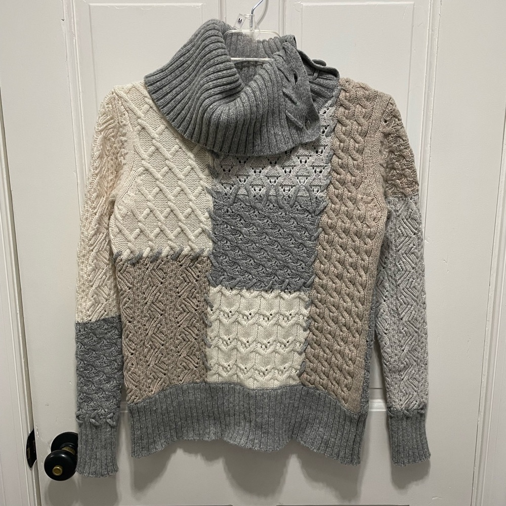 Sundance mixed knit lambswool turtleneck size small